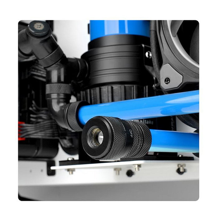 Thermaltake K Thermaltake Pacific Drain Valve CL-W087-CU00BL-A Negro