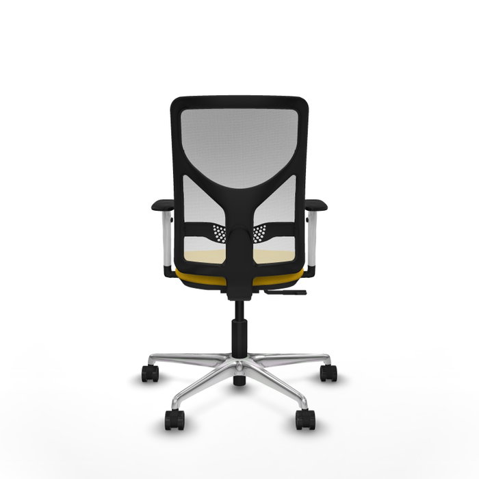 PIQUERAS Y CRESPO Silla de oficina Motilla con mecanismo Sincro, Amarillo y Blanco