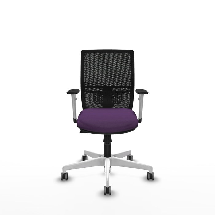 PIQUERAS Y CRESPO Silla de oficina Yunquera con mecanismo Sincro/Traslack, Morado y Negro