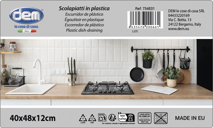 Inde Escurridor de Plástico 48 x 40 x 12 cm (6 Unidades)