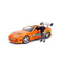 Smoby Coche de metal Toyota Supra Fast & Furious con figura de Brian O'Conner escala 1:24, recomendado para niños a partir de 8 años