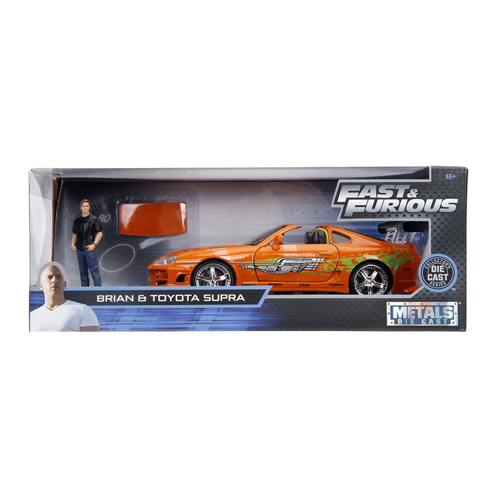 Playset Fast & Furious Brian & Toyota Supra 2 Piezas Playset Fast & Furious Brian & Toyota Supra 2 Piezas