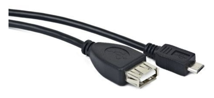 Lanberg Cable USB 2.0 USB A hembra a Micro-USB B macho Negro
