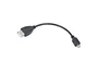 Lanberg OEM-0006 Cable USB 2.0 con USB A Hembra y Micro-USB B Macho, 0,15 m, Negro