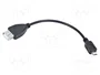 Lanberg Cable USB 2.0 de 0,15 m USB A a Micro-USB B Negro