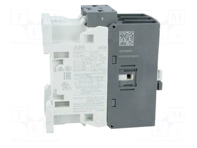 ABB AF26-30-00-13 Contactor 3-polar 26A 100-250V AC/DC