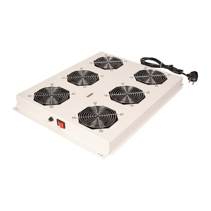 ROLINE 19-Zoll Dachlüftereinheit 6 Lüfter, ON/OFF für Serverschrank der PRO Serie grau | Ventilador de techo con 6 ventiladores y interruptor ON/OFF, 19U, acero, gris-negro ROLINE 19-Zoll Dachlüftereinheit 6 Lüfter, ON/OFF für Serverschrank der PRO Serie grau | Ventilador de techo con 6 ventiladores y interruptor ON/OFF, 19U, acero, gris-negro