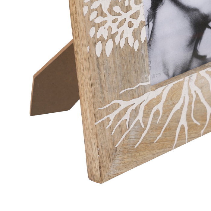 Portafotos Blanco-Natural 23 X 2 X 28 cm (Set de 2) Portafotos Blanco-Natural 23 X 2 X 28 cm (Set de 2)