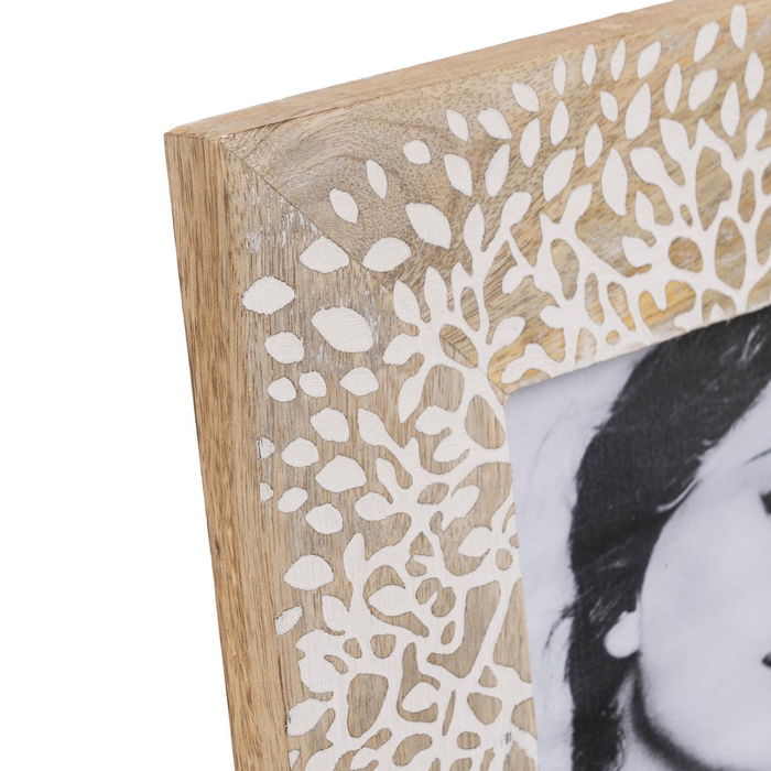 Portafotos Blanco-Natural 23 X 2 X 28 cm (Set de 2) Portafotos Blanco-Natural 23 X 2 X 28 cm (Set de 2)