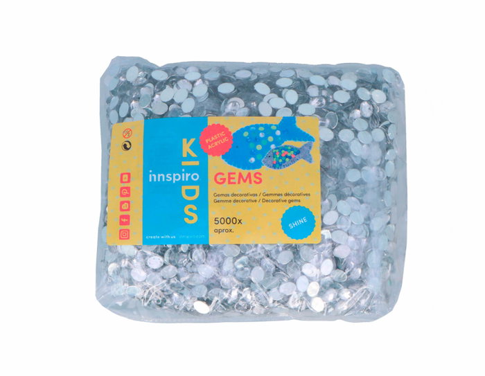 Innspiro Gemas Decorativas Acrílicas Ovaladas Transparentes 6x8mm