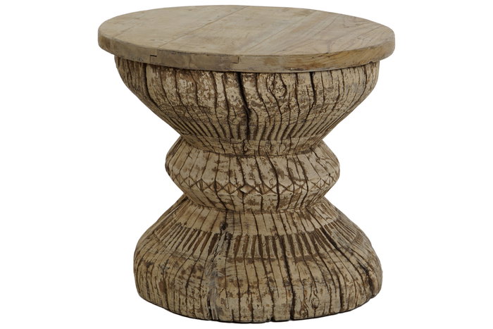 DKD Home Decor - Mesita Auxiliar Estilo Antiguo Unique Collection en Teca Natural 39x39x45 cm DKD Home Decor - Mesita Auxiliar Estilo Antiguo Unique Collection en Teca Natural 39x39x45 cm