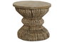 DKD Home Decor - Mesita Auxiliar Estilo Antiguo Unique Collection en Teca Natural 39x39x45 cm