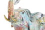 DKD Home Decor Figura Elefante Resina Multicolor 28 x 13 x 23.5 cm (2 Unidades)