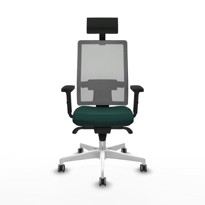 PIQUERAS Y CRESPO Silla de oficina Horna con mecanismo Sincro, Verde botella y Gris PIQUERAS Y CRESPO Silla de oficina Horna con mecanismo Sincro, Verde botella y Gris