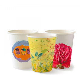 Duni Bio Art Vaso Desechable de Cartón/PLA, Taza 24 cl (1000u)
