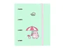 Safta Carpeta con recambio Din A4 cuadro 5 mm con goma y separadores Pembe The Pink Cat
