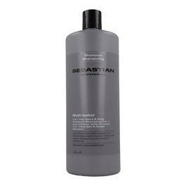 Sebastian Multi-Tasker 3 en 1 Champú para Barba, Cabello y Cuerpo 1000 ml - Champú Multifunción Profesional
