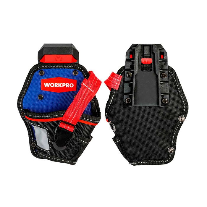 Workpro Funda Cintura Compacta para Taladro, Cambio Rápido, Poliéster 1800D, 170 x 60 x 220 mm
