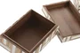 DKD Home Decor Joyero Set de 2 Natural Blanco Mango Resina 18 x 13 x 7.5 cm