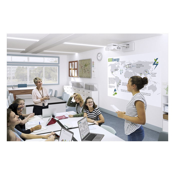 Epson EB-760Wi Proyector Laser Interactivo 4100 Lúmenes ANSI 3LCD WXGA (1280x800) 2500000:1 WiFi Miracast 16:10 Incluye Lápiz