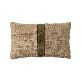 Cojín Beige-Verde Viscosa-Algodón 30 X 50 cm (Set de 2)