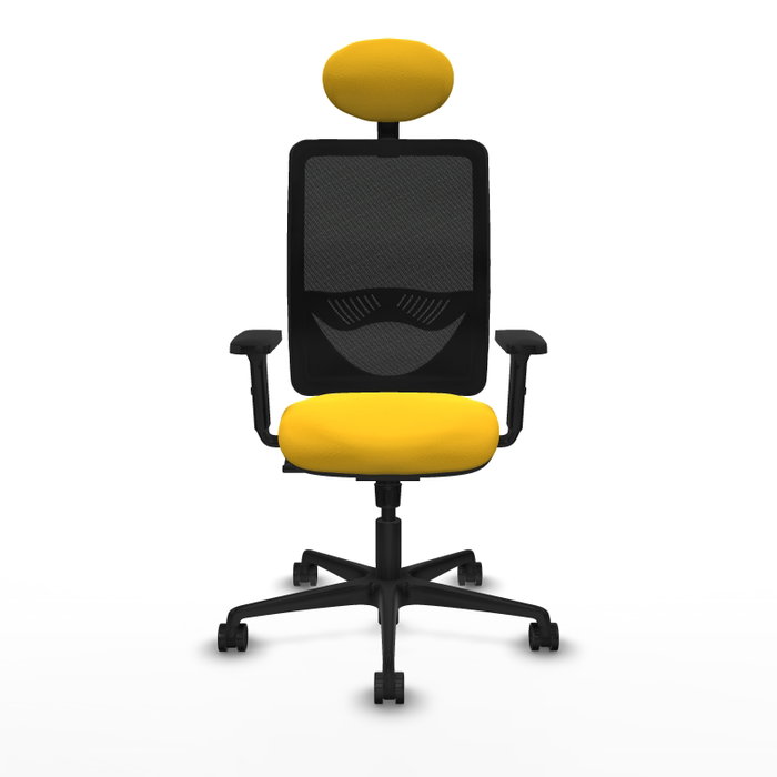 PIQUERAS Y CRESPO Silla de oficina Zulema con mecanismo Sincro, Amarillo y Negro PIQUERAS Y CRESPO Silla de oficina Zulema con mecanismo Sincro, Amarillo y Negro