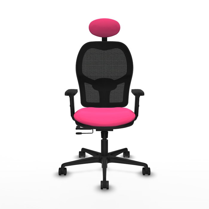 PIQUERAS Y CRESPO Silla de oficina Jorquera Rosa y Negro con mecanismo Sincro/Traslack PIQUERAS Y CRESPO Silla de oficina Jorquera Rosa y Negro con mecanismo Sincro/Traslack