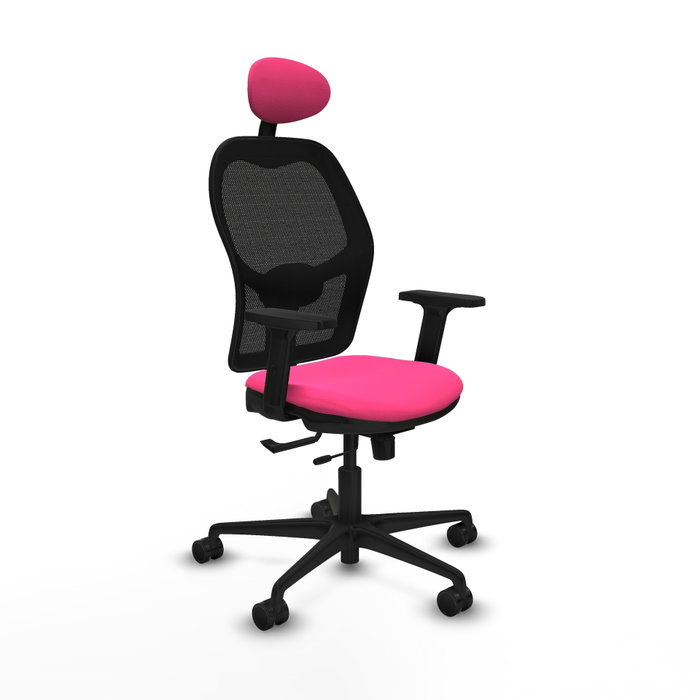 PIQUERAS Y CRESPO Silla de oficina Jorquera Rosa y Negro con mecanismo Sincro/Traslack PIQUERAS Y CRESPO Silla de oficina Jorquera Rosa y Negro con mecanismo Sincro/Traslack