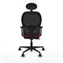 PIQUERAS Y CRESPO Silla de oficina Jorquera Rosa y Negro con mecanismo Sincro/Traslack