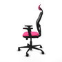 PIQUERAS Y CRESPO Silla de oficina Jorquera Rosa y Negro con mecanismo Sincro/Traslack