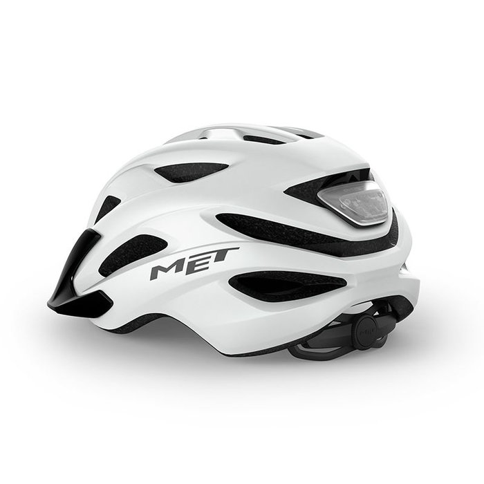 MET Crossover Casco Bicicleta Unisex 52-59 cm Visera Desmontable LED Ventilación 15
