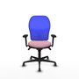 PIQUERAS Y CRESPO Silla de oficina Jorquera Rosa y Azul