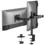 AISENS - SOPORTE DE MESA ECO GIRATORIO E INCLINABLE PARA 9KG (3 PIVOTES, 2 BRAZOS) DE 17-32, NEGRO