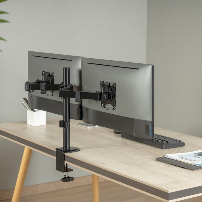 Aisens Soporte de Mesa ECO para 2 Monitores o TV 17-32, Negro