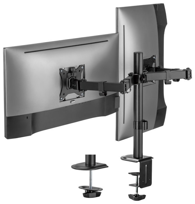 Aisens Soporte de Mesa ECO para 2 Monitores o TV 17-32, Negro