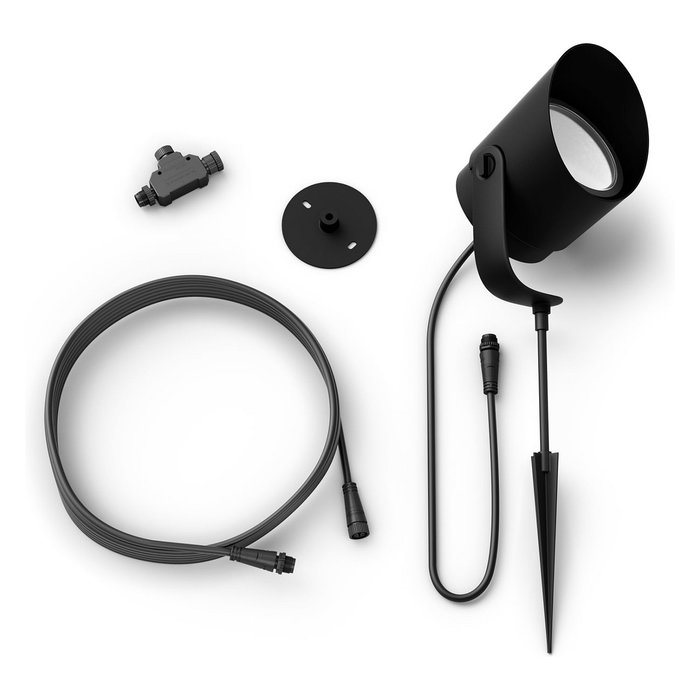 Philips Hue White & Color Ambiance Lily XL Foco para exteriores Negro, Iluminación inteligente LED Metal, Regulable