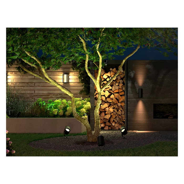 Philips Hue White & Color Ambiance Lily XL Foco para exteriores Negro, Iluminación inteligente LED Metal, Regulable