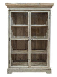 DKD Home Decor India 1c24 Vitrina Madera Reciclada Natural 130 x 55 x 209 cm