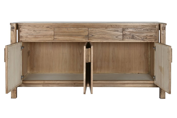 DKD Home Decor Buffet de Madera de Olmo Reciclada Natural 183x57x90