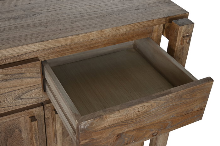 DKD Home Decor Buffet de Madera de Olmo Reciclada Natural 183x57x90
