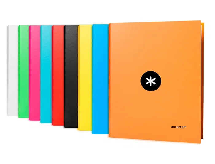Antartik Carpeta A4 con 4 Anillas Redondas de 25 mm, Forrada, Colores Surtidos
