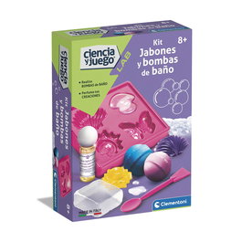 Clementoni 55531 Kit Científico de Jabones y Bombas de Baño Efervescentes, Manual en Español, Edad Recomendada +8 Años