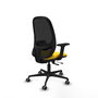 PIQUERAS Y CRESPO Silla de oficina Cilanco con mecanismo Sincro/Traslack Amarillo y Negro