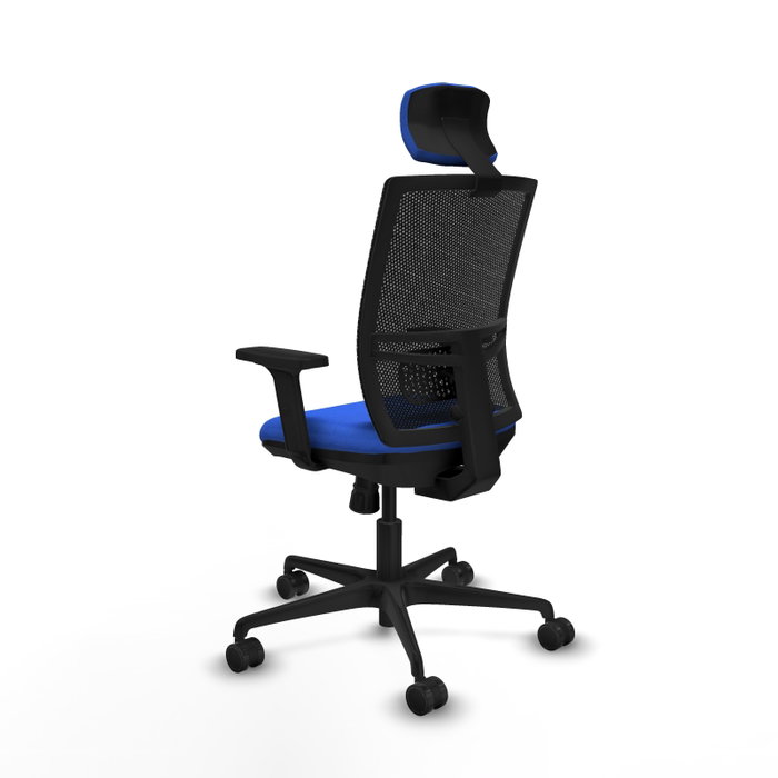 PIQUERAS Y CRESPO Silla de oficina Yunquera con mecanismo Sincro, Azul y Negro PIQUERAS Y CRESPO Silla de oficina Yunquera con mecanismo Sincro, Azul y Negro