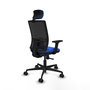 PIQUERAS Y CRESPO Silla de oficina Yunquera con mecanismo Sincro, Azul y Negro