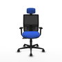 PIQUERAS Y CRESPO Silla de oficina Yunquera con mecanismo Sincro, Azul y Negro