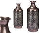Giftdecor Jarron Relieve Plata Envejecido 16x42x16 cm (Set de 4)