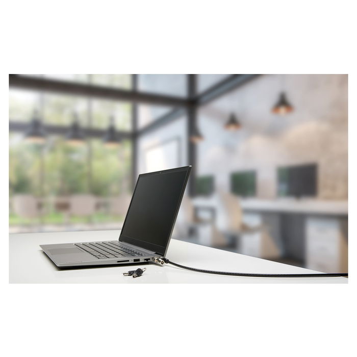 Kensington Candado para Portátil NanoSaver Keyed con Llave, Cable de Acero al Carbono de 1.8m, Negro