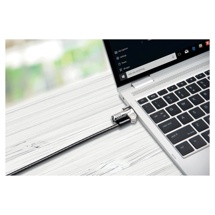 Kensington Candado para Portátil NanoSaver Keyed con Llave, Cable de Acero al Carbono de 1.8m, Negro