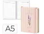 Liderpapel Agenda Oficina 2027 Flowers A5 a Semana Vista Rosa